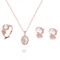 3Piece Natural Opal Jewelry Set Crystal Gemstone Pendant Necklace Earrings Ring 4