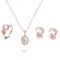 3Piece Natural Opal Jewelry Set Crystal Gemstone Pendant Necklace Earrings Ring 4