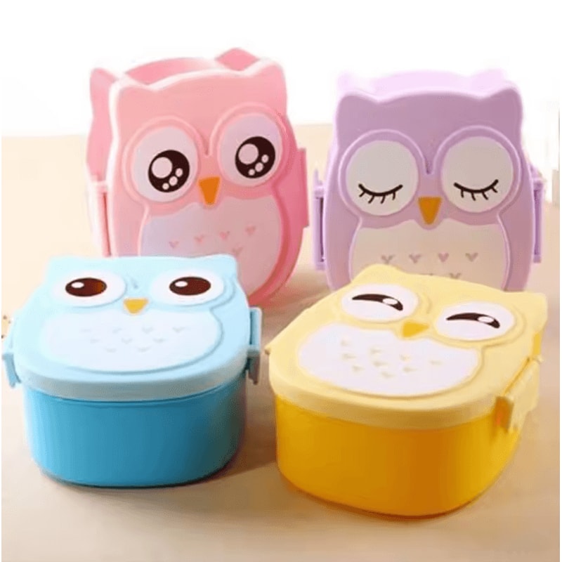 Portable Plastic Bento Lunch Box Food Container With Cutlery For Kids Students Daily Meals 1