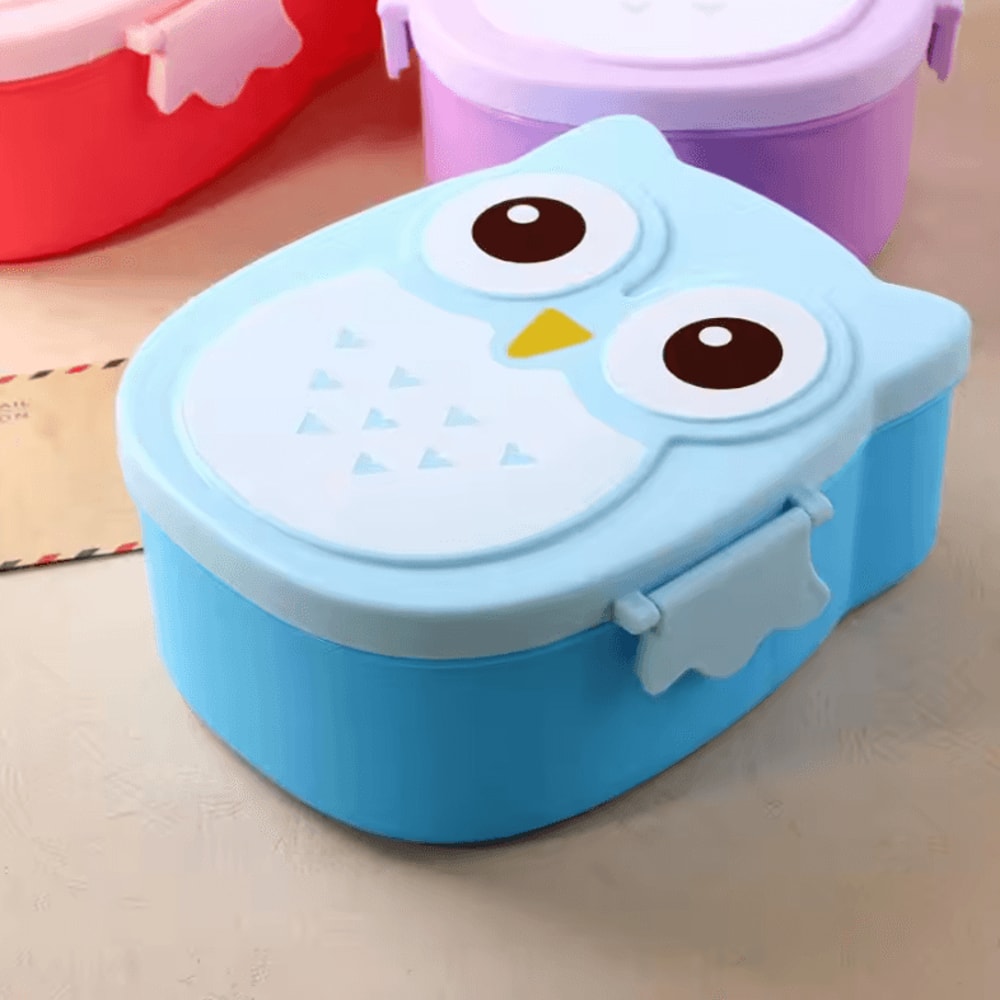 Portable Plastic Bento Lunch Box Food Container With Cutlery For Kids Students Daily Meals 3