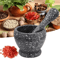 Resin Mortar And Pestle Set Herb Garlic Spice Grinding Crusher For Kitchen Tools 1