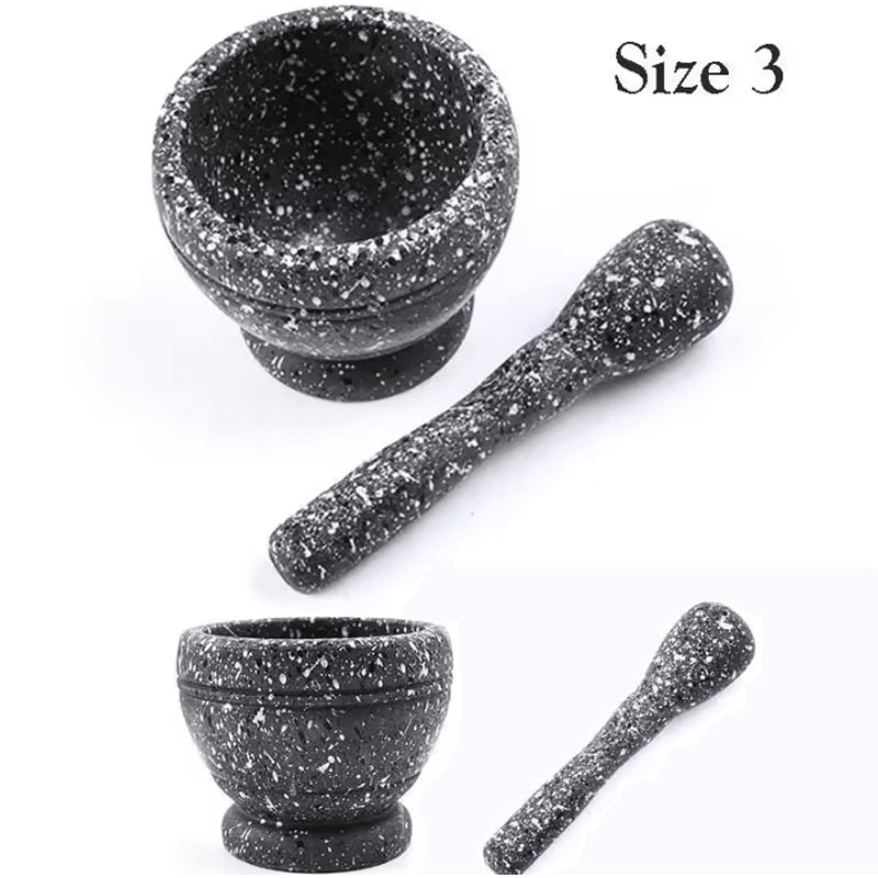 Resin Mortar And Pestle Set Herb Garlic Spice Grinding Crusher For Kitchen Tools 8