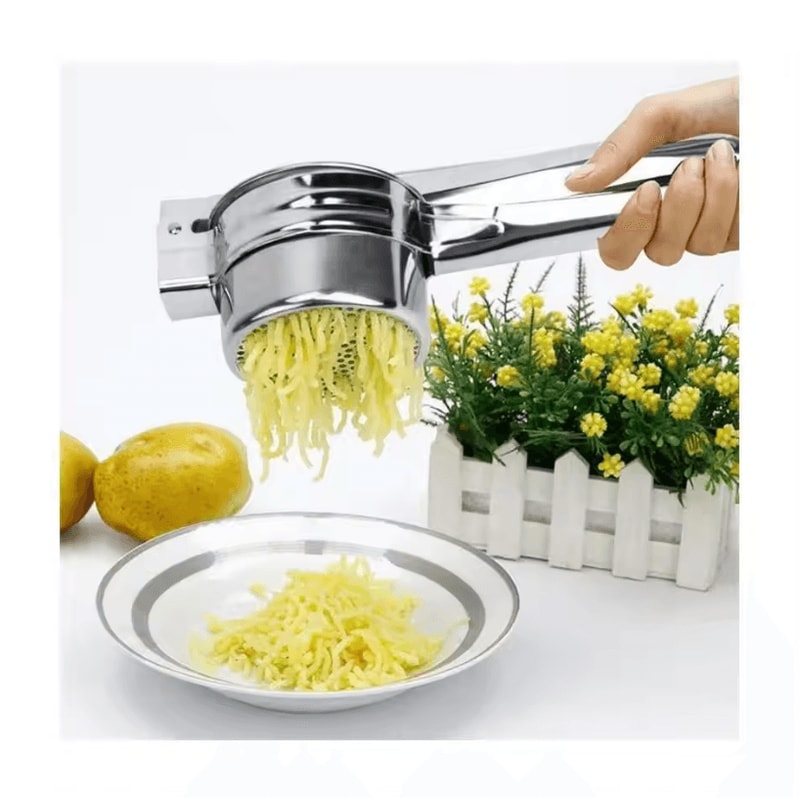 Manual Stainless Steel Juicer Press 3in1 Potato Fruit Vegetable Squeezer Tool 0