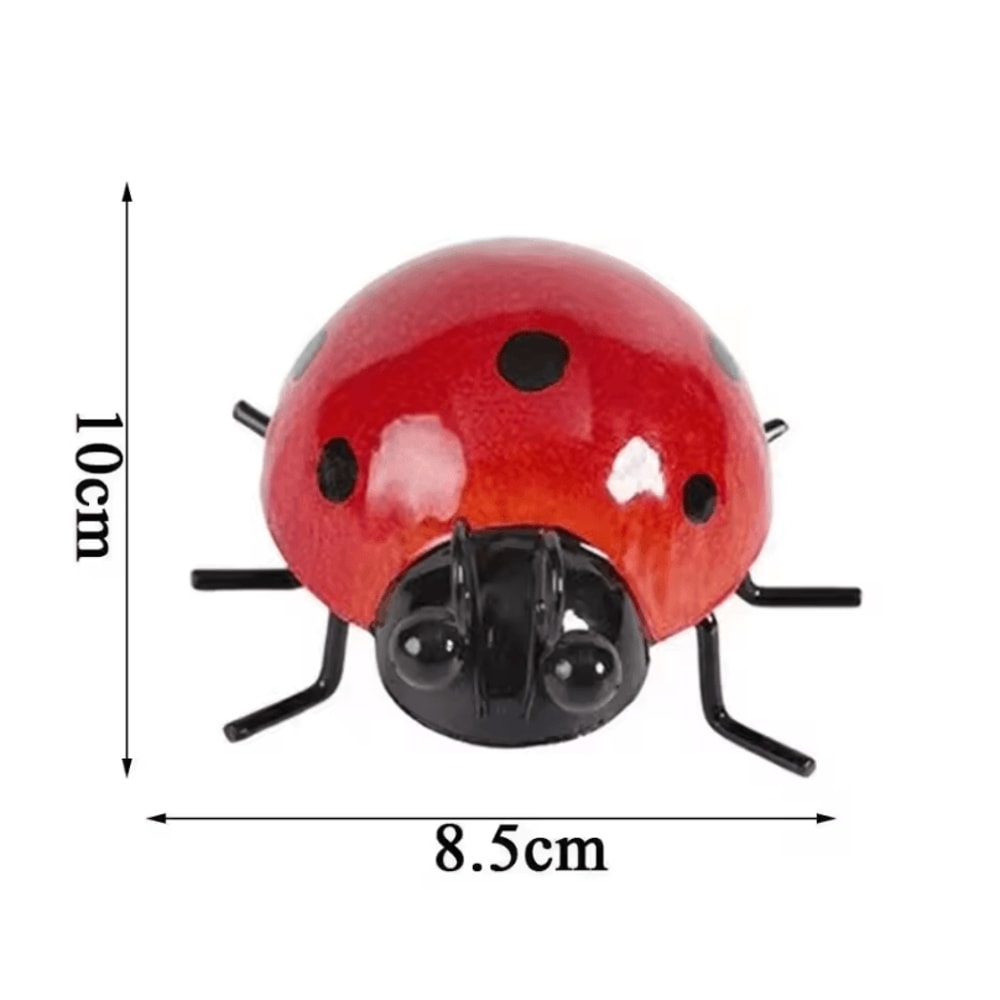 Set Of 4 Metal Garden Wall Art Ladybugs Outdoor Decorative Wall Sculptures 5