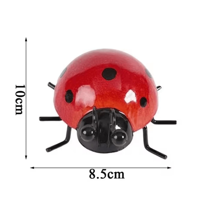 Set Of 4 Metal Garden Wall Art Ladybugs Outdoor Decorative Wall Sculptures 5