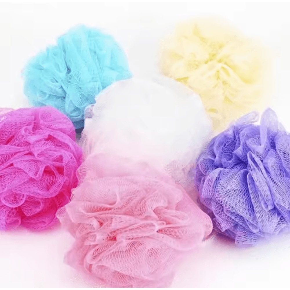 10Piece Random Color Bath Shower Puff Set Exfoliate Mesh Sponge Body Wash Brush 4