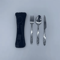 Stainless Steel Outdoor Camping Tableware Set Portable Knife Fork Spoon With Cloth Bag 37 Pcs 6