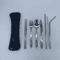Stainless Steel Outdoor Camping Tableware Set Portable Knife Fork Spoon With Cloth Bag 37 Pcs 10