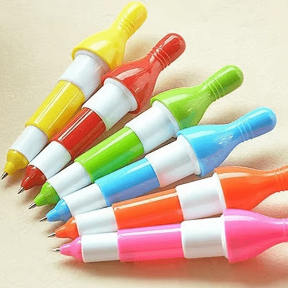 5Piece Creative Ballpoint Pen Set Fun Bowling Simulation School Stationery 1