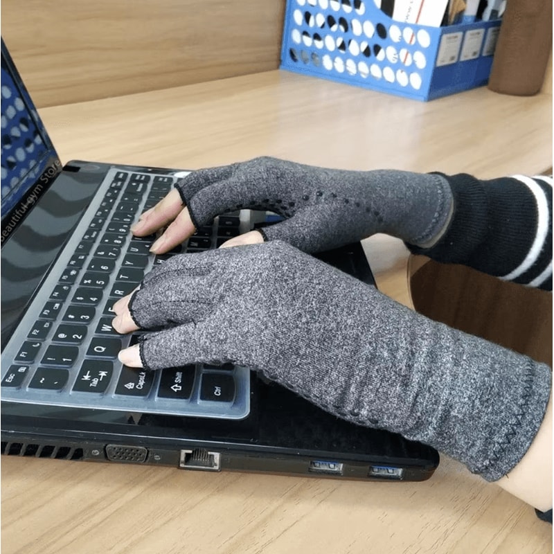 Compression Arthritis Gloves Wrist Support Brace Pain Relief AntiSlip Work Therapy Gloves 3