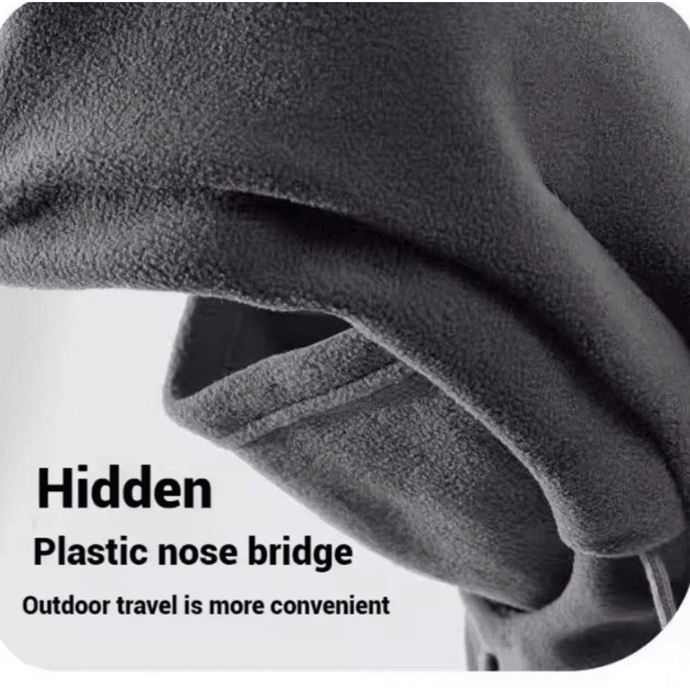 3in1 Winter Hat With Mask Neck Warmer Windproof Balaclava For Men Women 2