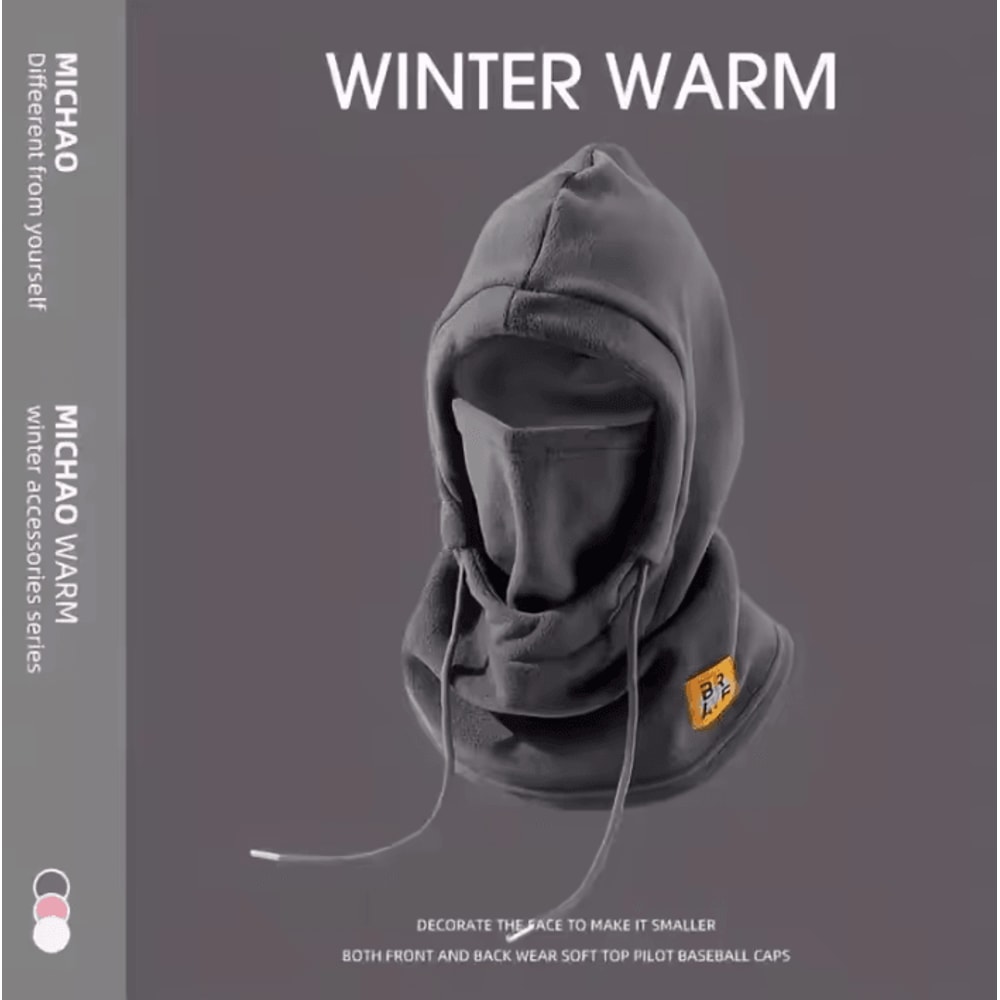 3in1 Winter Hat With Mask Neck Warmer Windproof Balaclava For Men Women 7