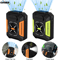 Portable USB Rechargeable Waist Clip Fan 5000mAh Outdoor Cooling Fan With Power Bank LED Light 0