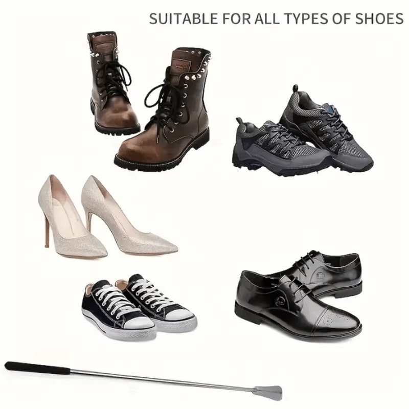 Adjustable Extendable Shoe Horn Telescopic Long Handle Shoe Helper For Men Women 4