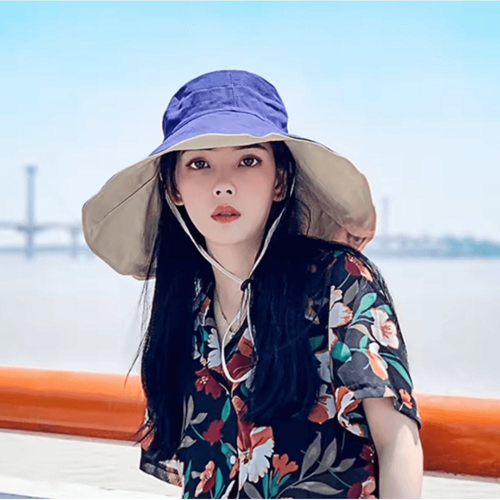 Wide Brim UPF 50 Sun Hat For Women Foldable AntiUV Beach Hiking Cap 21652362 In 1