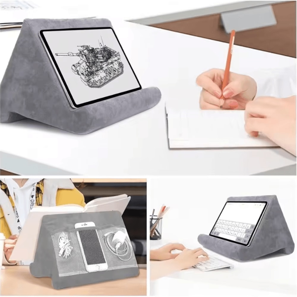 Portable Tablet Phone Pillow Holder MultiAngle Reading Stand Support Cushion 2