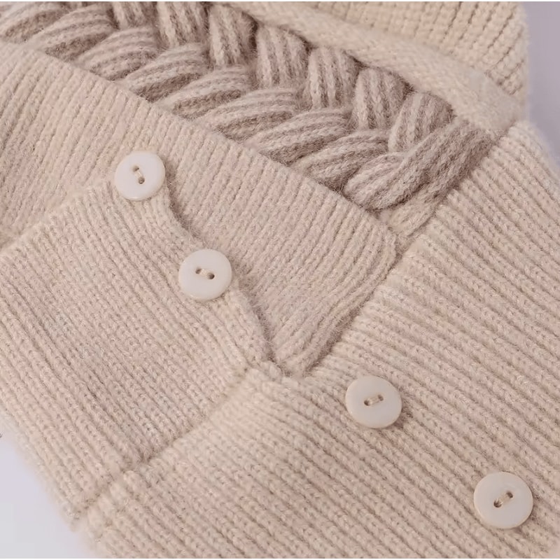 Plush Fur Lined Winter Warm Hat With Balaclava Cute Pompoms Coldproof Cap For Women 21652283 In 4