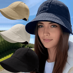 womens foldable wide brim sunhat – uv protection outdoor beach & hiking cap
