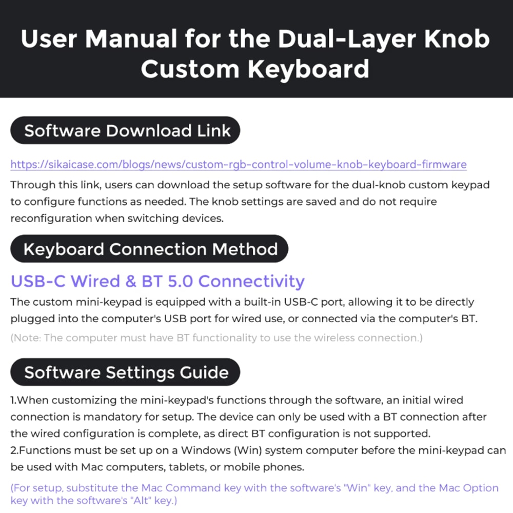 DualLayer Wireless Custom Keyboard With RGB Knob Volume Multimedia Control For Office And Creativ 2