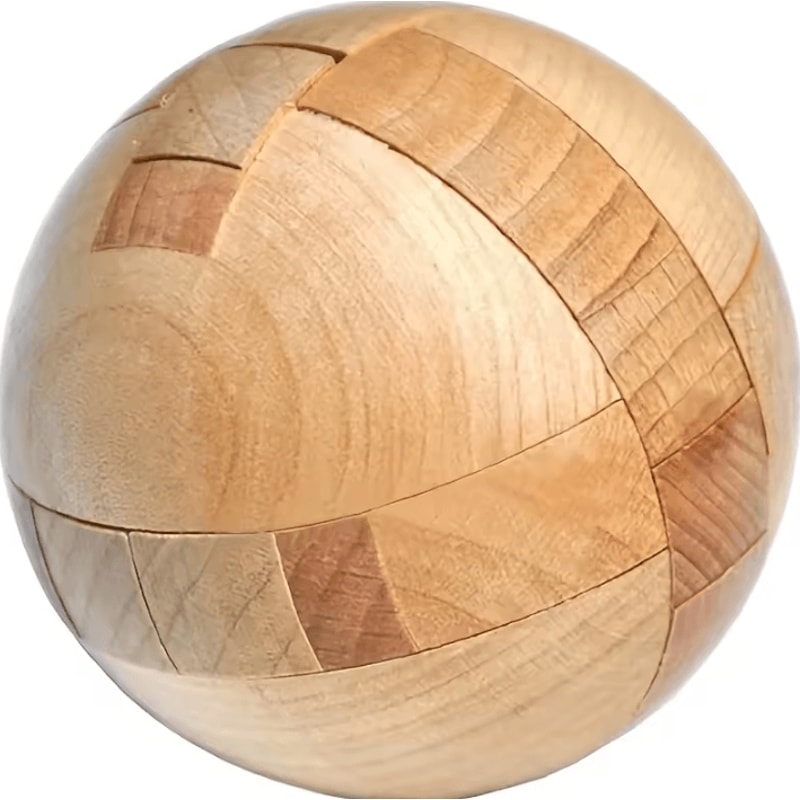 Wooden Puzzle Balls Brain Teaser Toy Holiday Home Decoration Gift 1