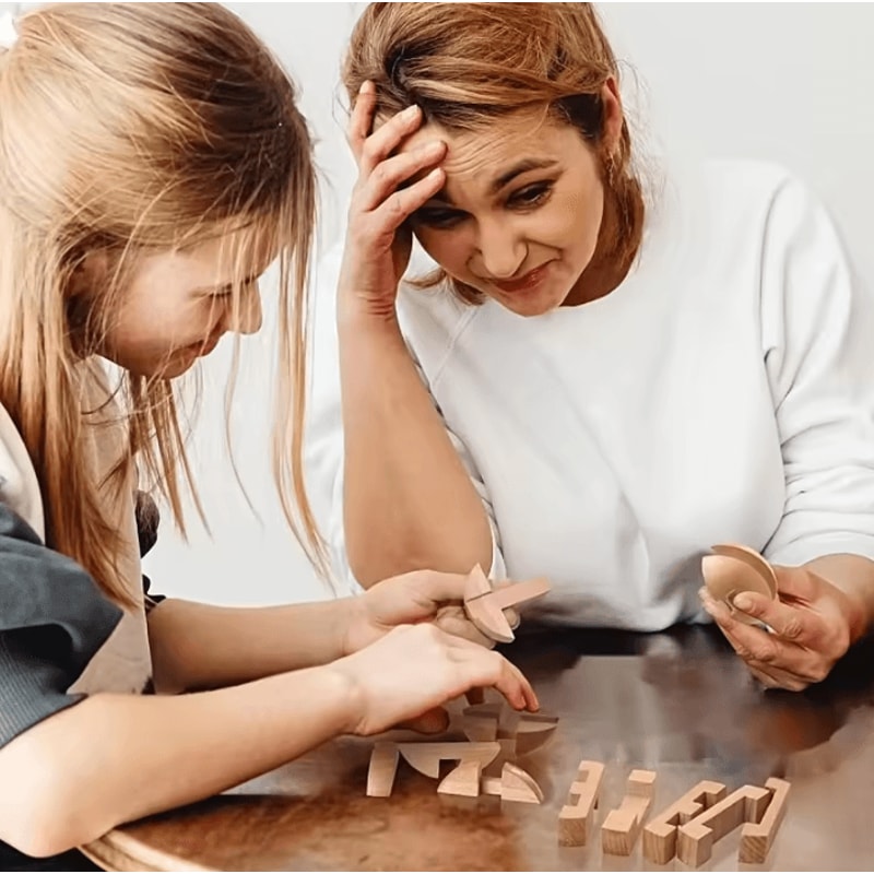 Wooden Puzzle Balls Brain Teaser Toy Holiday Home Decoration Gift 2