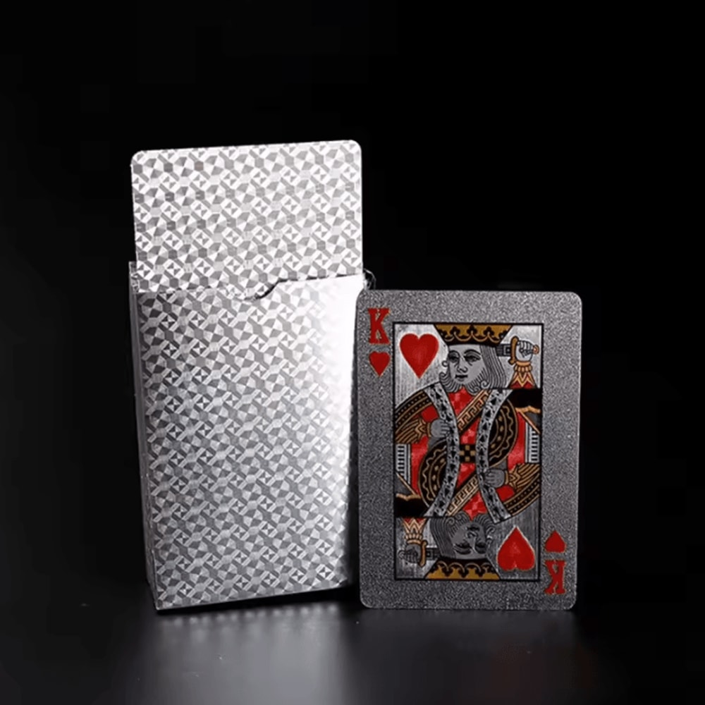 Cool Black Gold Waterproof Playing Cards Game Gift Deck For Christmas Halloween Thanksgiving 6