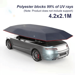 folded waterproof car umbrella cover – portable carport tent for outdoor protection