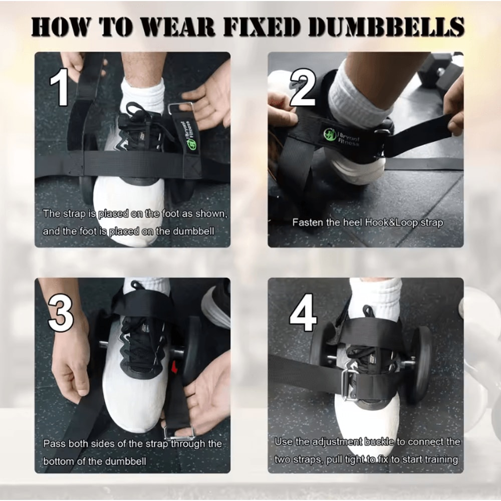 Adjustable Dumbbell Ankle Strap Trainer Leg Muscle Strengthener For Calves Shins 1