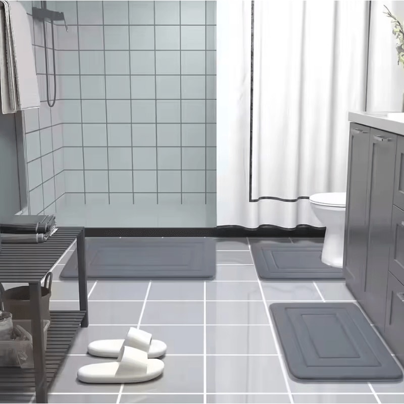 QuickDrying Absorbent Cotton Bathroom AntiSlip Mat Coral Fleece Door Floor Foot Mat 1575 By 2362 3