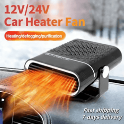 portable 12v/24v car heater – fast heating windshield defogger & defrost fan