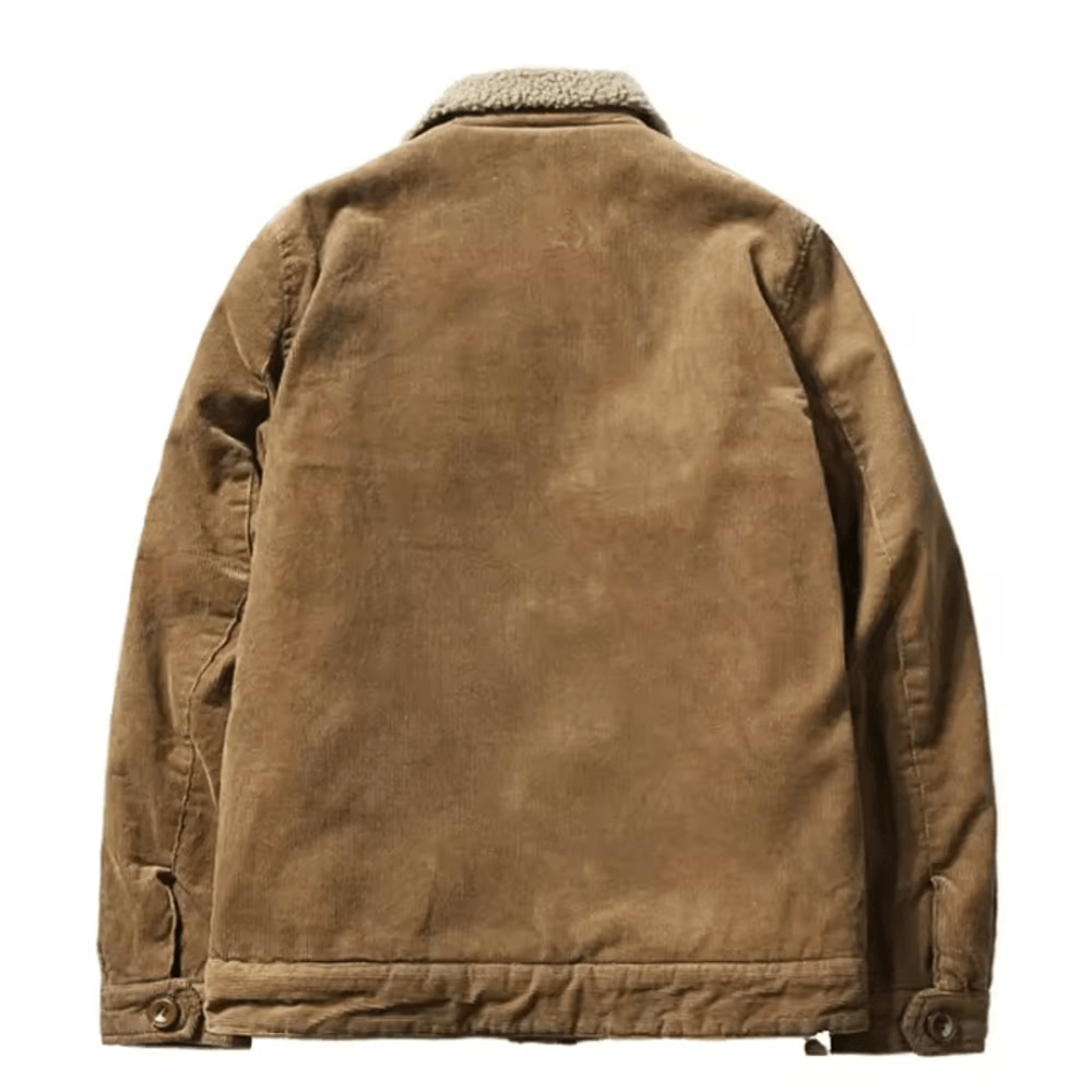 Korean Fashion Mens Winter Jacket Warm Casual Parka With Plush Velvet Corduroy 2