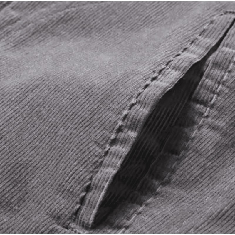 Korean Fashion Mens Winter Jacket Warm Casual Parka With Plush Velvet Corduroy 4