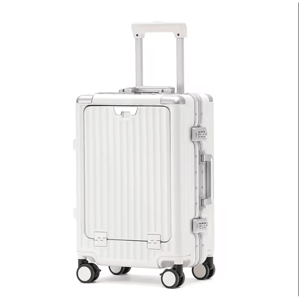 20Inch 500mm Aluminum Frame Functional Trolley Suitcase ShockAbsorbing USB Charging MultiFeature 9