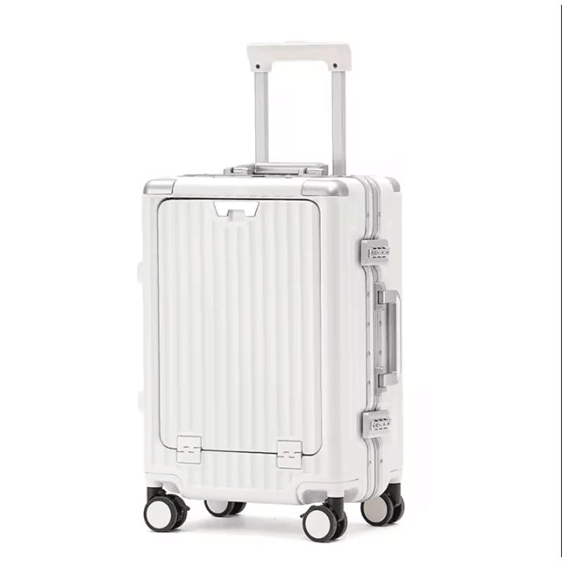 20Inch 500mm Aluminum Frame Functional Trolley Suitcase ShockAbsorbing USB Charging MultiFeature 9