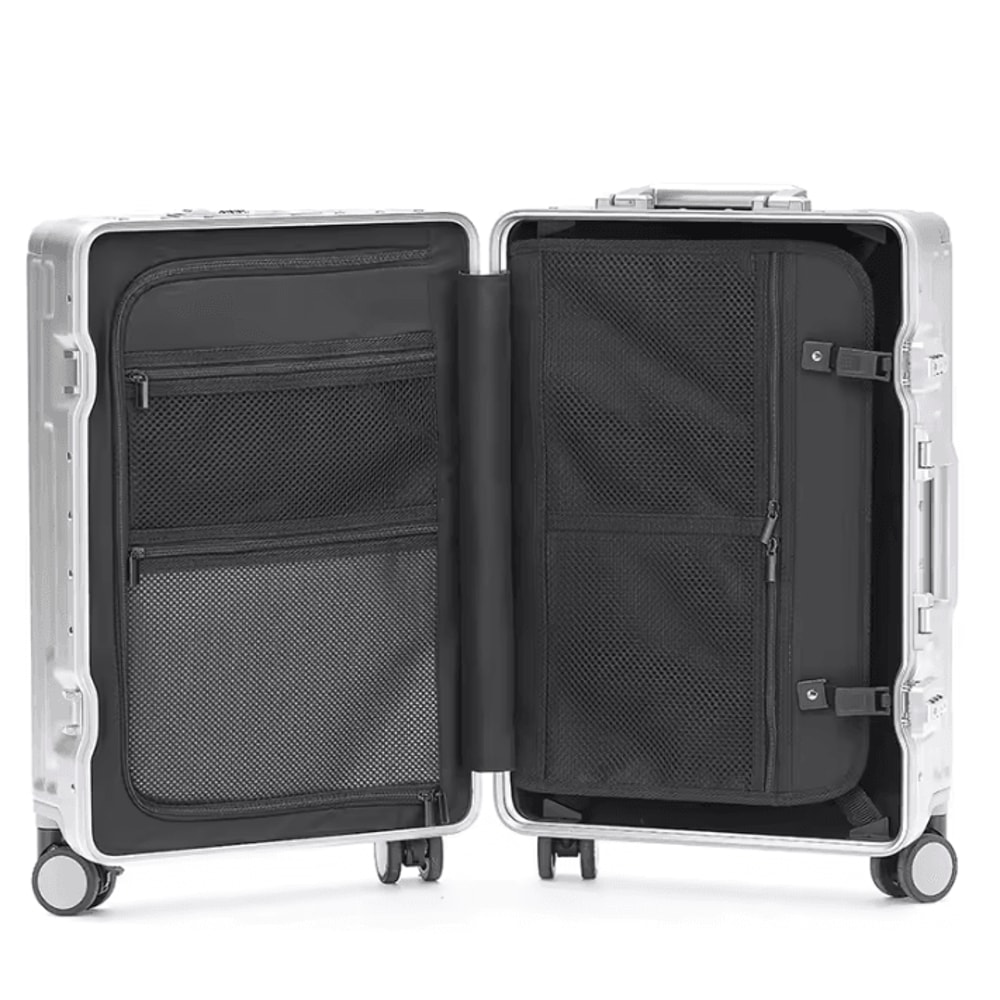 20Inch 500mm Aluminum Frame Functional Trolley Suitcase ShockAbsorbing USB Charging MultiFeature 2