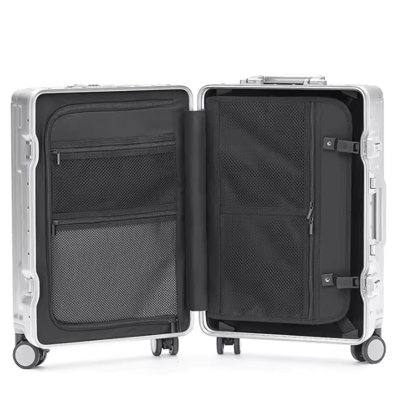 20Inch 500mm Aluminum Frame Functional Trolley Suitcase ShockAbsorbing USB Charging MultiFeature 2