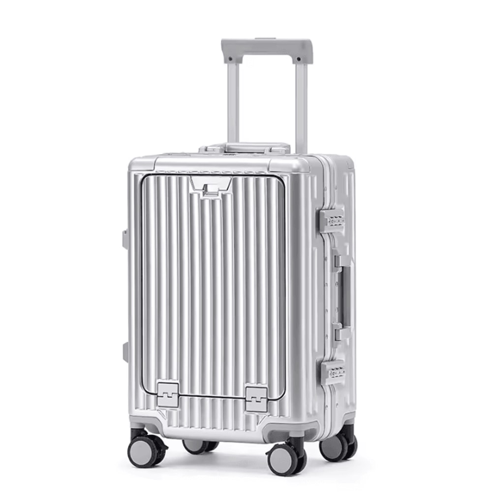 20Inch 500mm Aluminum Frame Functional Trolley Suitcase ShockAbsorbing USB Charging MultiFeature 6