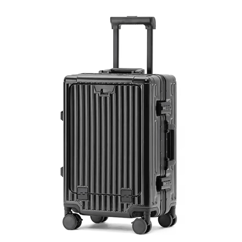 20Inch 500mm Aluminum Frame Functional Trolley Suitcase ShockAbsorbing USB Charging MultiFeature 7