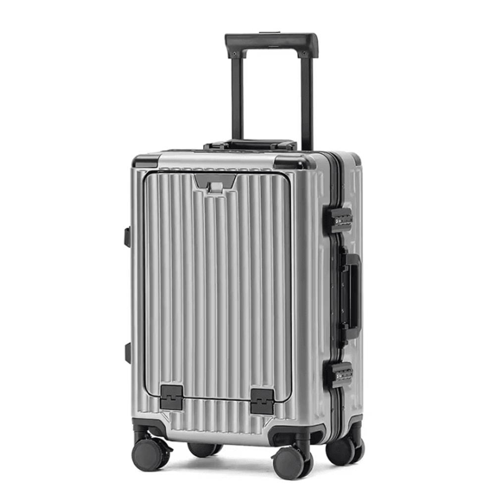 20Inch 500mm Aluminum Frame Functional Trolley Suitcase ShockAbsorbing USB Charging MultiFeature 8