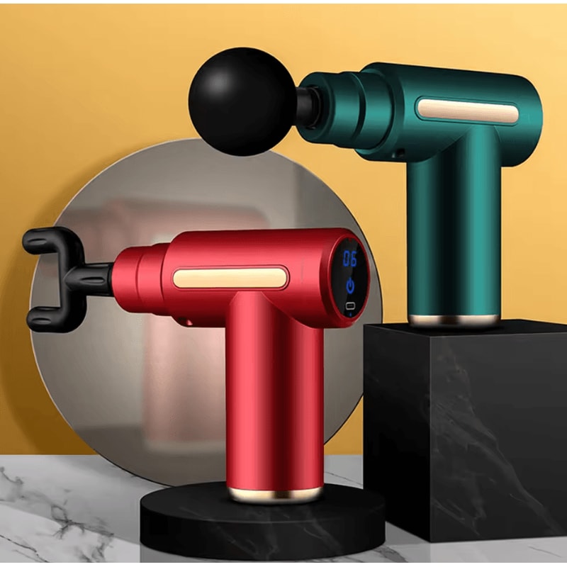 Mini Fascia Massage Gun Powerful Deep Tissue Handheld Massage Device With 4 Attachments 0