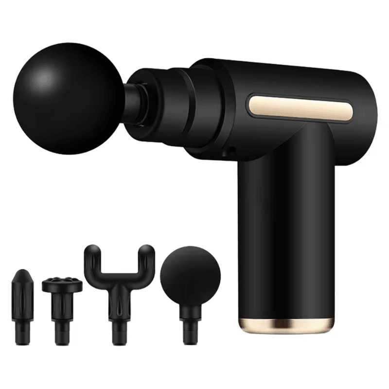 Mini Fascia Massage Gun Powerful Deep Tissue Handheld Massage Device With 4 Attachments 7