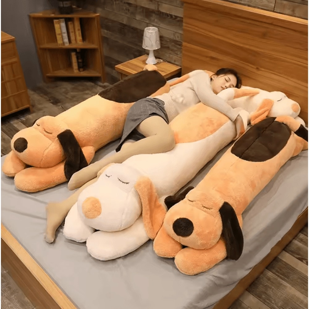 Giant Cute Dog Plush Pillow Super Soft Down Cotton Stuffed Pet Doll Sleep Pillow 0