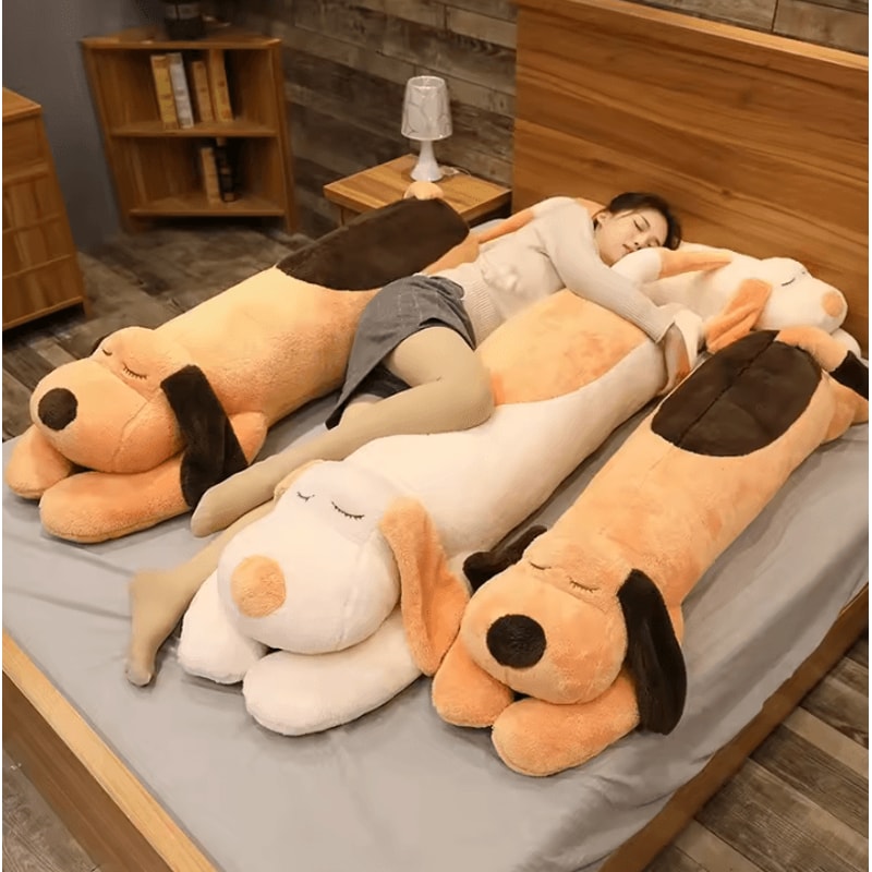 Giant Cute Dog Plush Pillow Super Soft Down Cotton Stuffed Pet Doll Sleep Pillow 0