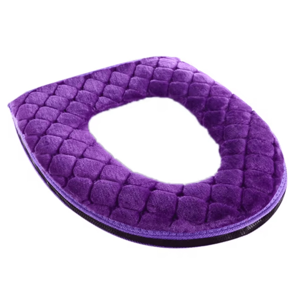 Plush Winter Warm Toilet Seat Cushion Washable OShaped Toilet Lid Cover 1457 By 1732 In 8