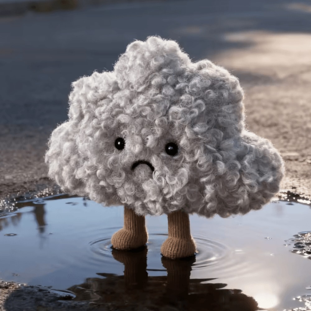 630 Inches Kawaii Sad Cloud Plush Pillow Soft Gray Cloud Throw Toy Gift For Kids 2