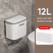 1216L Wall Mounted Press Type Trash Can Bathroom Kitchen Garbage Bin With Lid 6