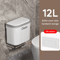 1216L Wall Mounted Press Type Trash Can Bathroom Kitchen Garbage Bin With Lid 6
