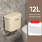 1216L Wall Mounted Press Type Trash Can Bathroom Kitchen Garbage Bin With Lid 7