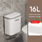 1216L Wall Mounted Press Type Trash Can Bathroom Kitchen Garbage Bin With Lid 8