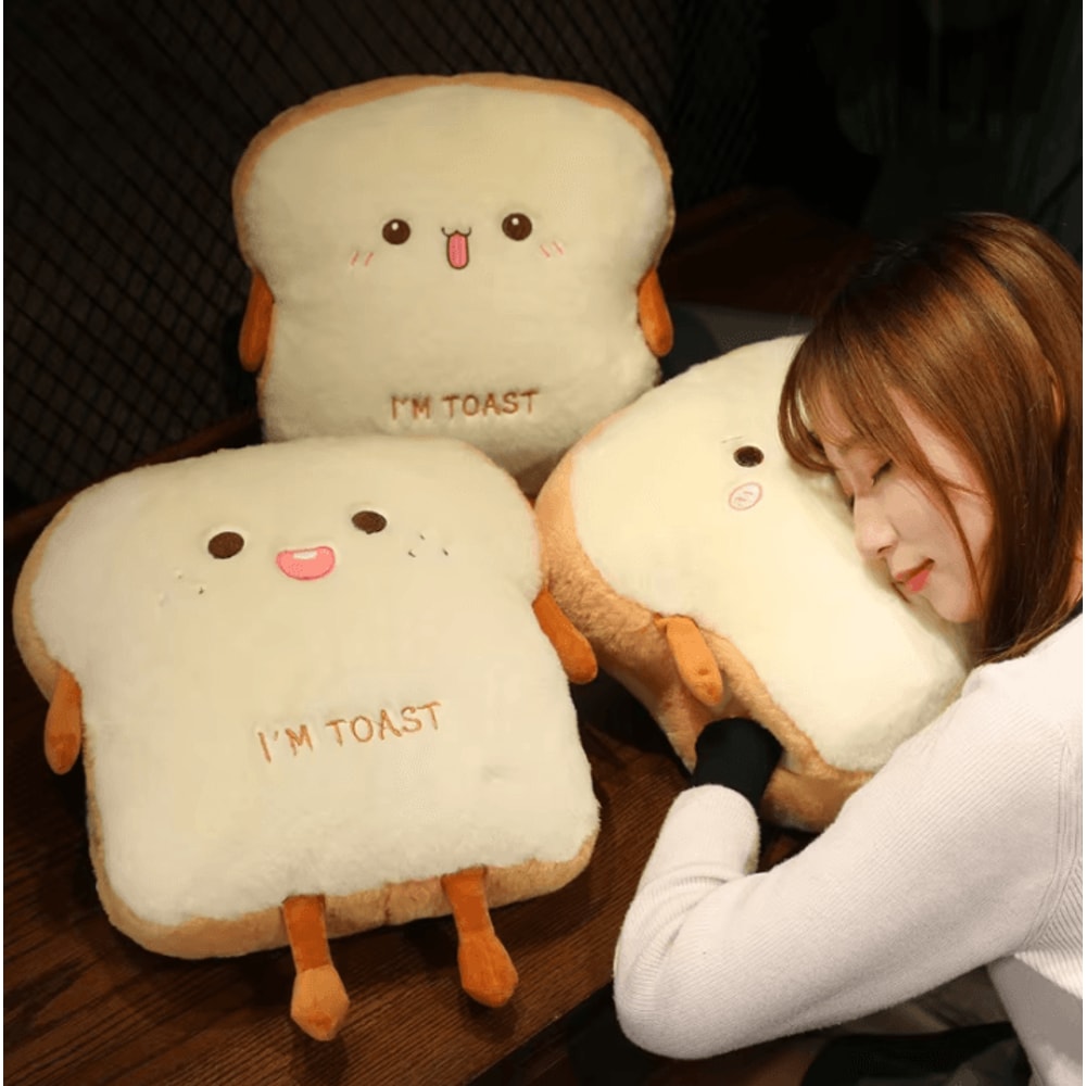 14Inch Plush Bread Pillow Soft Toast Simulation Food Doll Cushion Cute Kids Toy Gift 1
